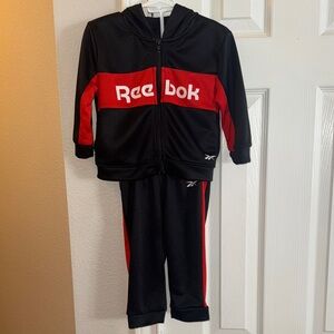 Reebok Kids Black and Red Hoodie Set